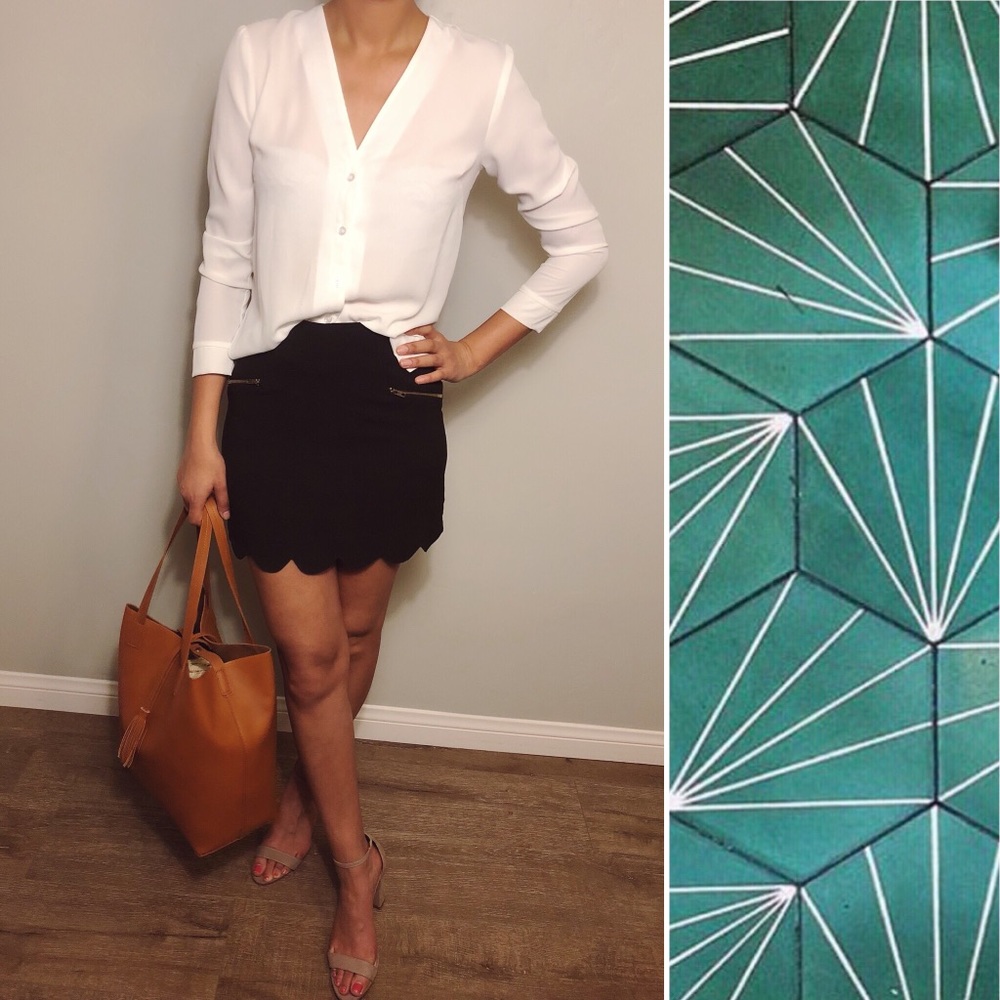 SOLD Black Scallop Skirt - Picture 7 of 7